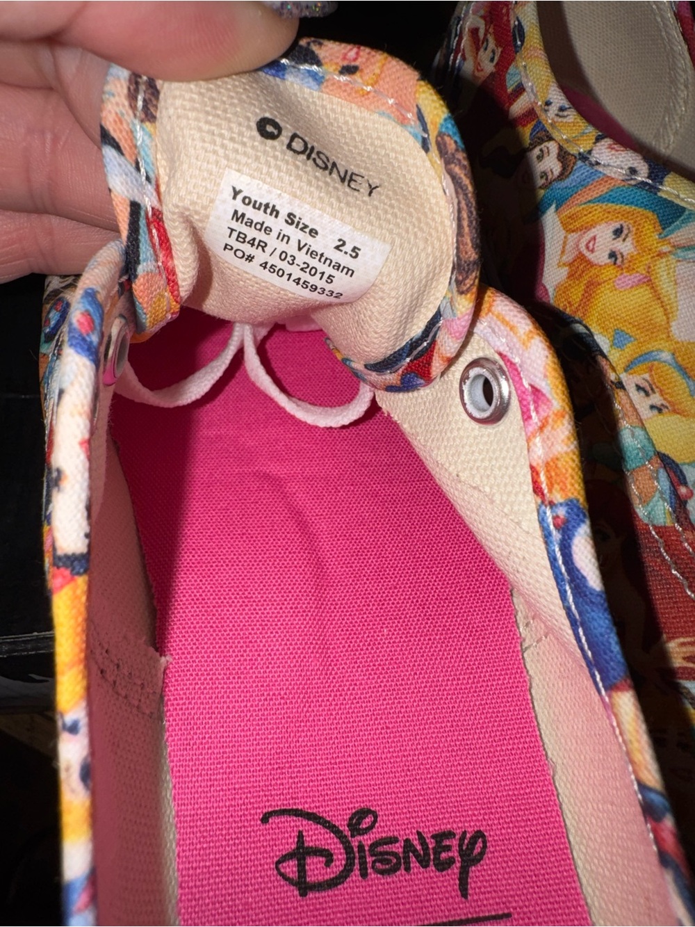 Disney x Vans Authentic Multi Princess Shoes Kids 2.5 NWT Rare - Picture 6 of 6